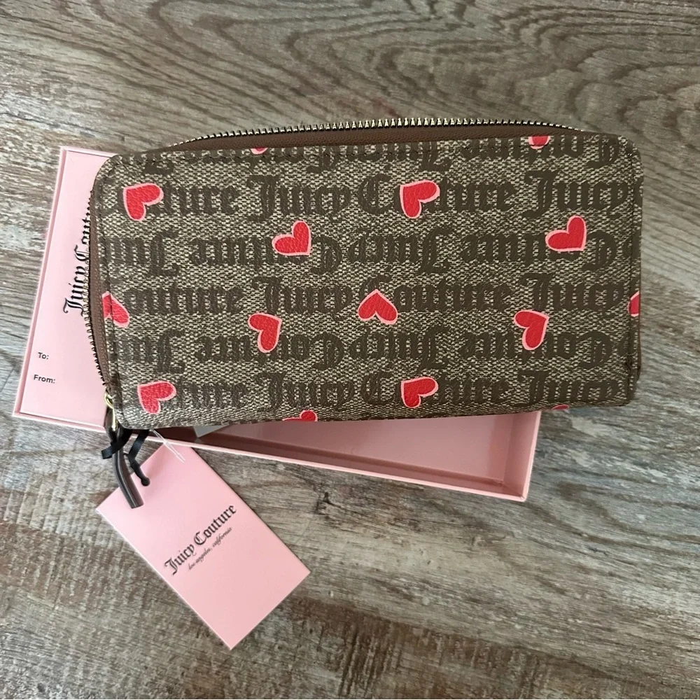 Juicy Couture Chesnut Chino Large Zip Around Boxed Set Wallet